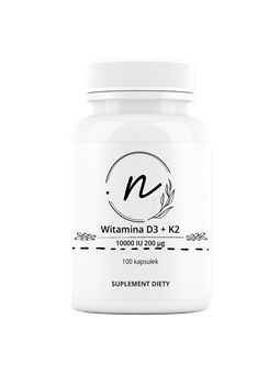 NaturePRO Witamina D3 + K2 10000 IU 200 mcg 100 kapsułek